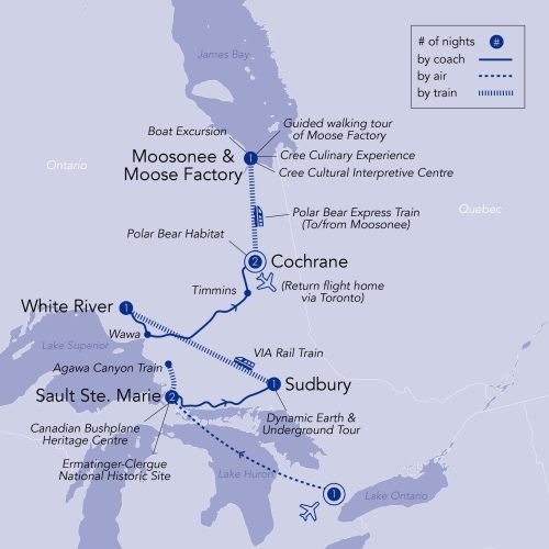 Photo of VIA Rail Train near White River. Photo credit: Roland Neave.