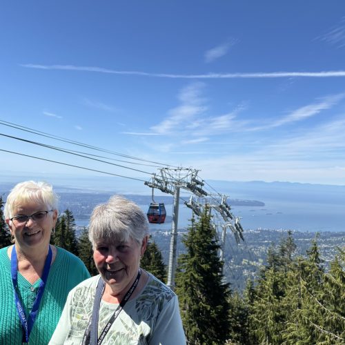Wells Gray Travellers at Grouse Mountain. Photo Credit: Tour director Rhonda